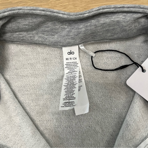 ALO Yoga Accolade Set Quarter Zip and Sweatpants Light Gray Unisex - Picture 5 of 16